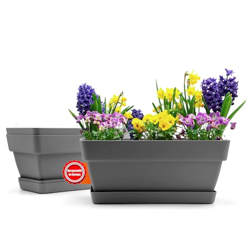 BigDean 3 Stück Balkonkasten Blumenkasten Balkon 40 cm lang aus...