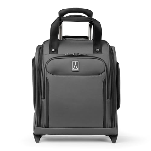 Image of Travelpro Crew Classic Lightweight Softside Luggage, Rolling Underseat Carry on Bag, 14 inch Laptop or Tablet Sleeve, Men and Women, 17-Inch, Titanium Grey