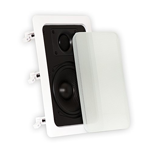 Theater Solutions Ts50W In Wall Speakers Surround Sound Home Theater Pair, White, 5.25-Inch #TOP2