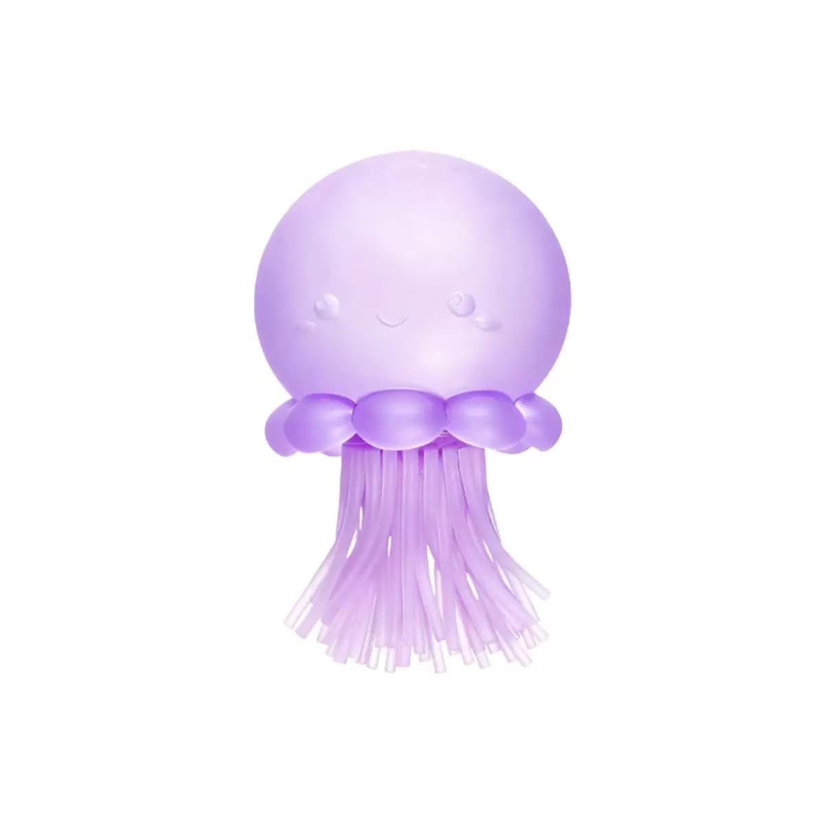 Glitter Jellyfish Squishy Toy Octopus Stress Relief Fidget Toy Soft TPR Sensory Toy with Wiggly Tentacles, Portable Anxiety Relief Squeeze Ball for Office School Travel (PURPLE)