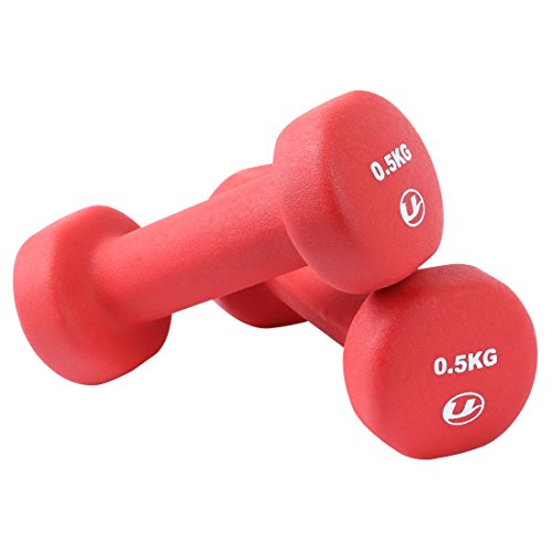 Ultrasport 331100000030 - Pesas gimnásticas de goma, 2 x 2 kg