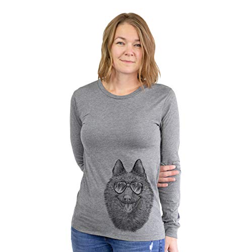Aviator Sander The Schipperke Women's Long Sleeve T-Shirt Medium Grey