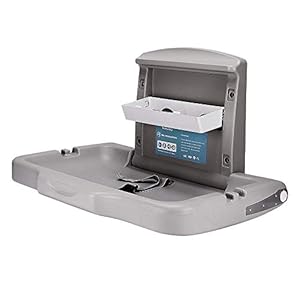 Modundry Fold-Down Baby Changing Diaper Station – Horizontal Wall Mounted, Sturdy & Durable with Safety Straps for…