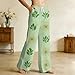 St. Patrick's Day Pajamas for Women Cute Pants Stretchy Trousers Elastic Waist Lounge Sleep Lightweight Trendy Loungewear（3-Mint Green,X-Large）