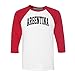 Argentina Collegiate Three-Quarter Raglan Sleeve Baseball Shirt Unisex 2X-Large White/Red