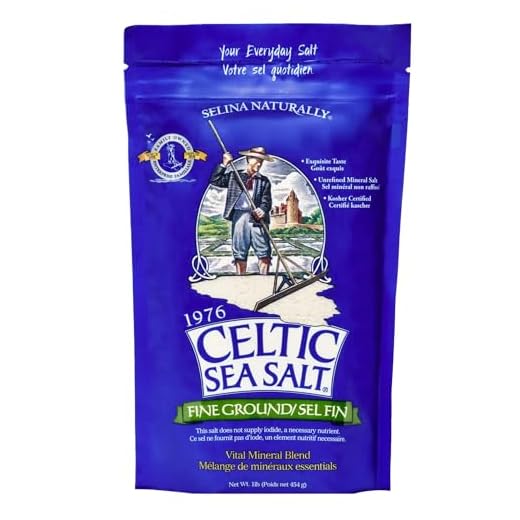 Celtic Sea Salt Fine Ground, Unrefined Mineral Salt for Cooking, 1 lb