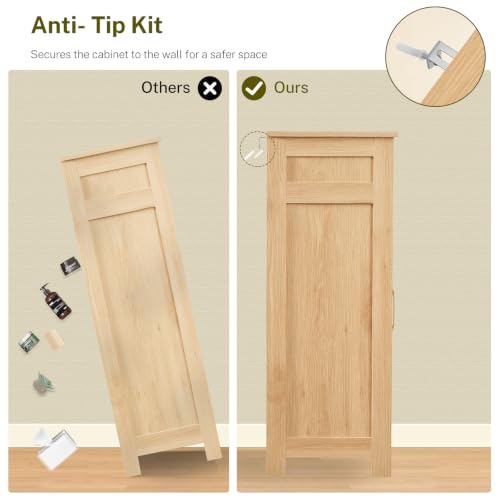 Image of TEENFON Coffee Bar Cabinet with 3 Drawers, Farmhouse Buffet Cabinet
