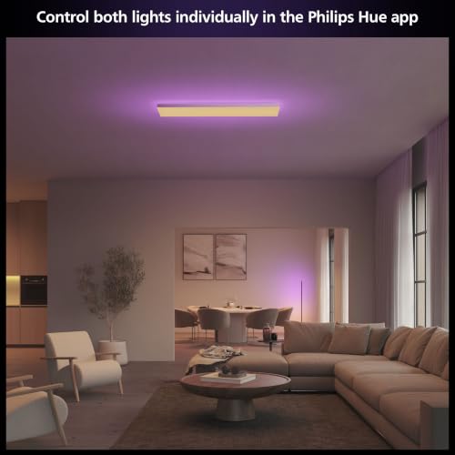 Philips Hue Datura Smart Ceiling Panel (Rectangular 11.81in x 47.24in) White & Color LED Ceiling Light, Bluetooth Compatible,Voice Control with Alexa, Apple Home & Google Assistant - image 4