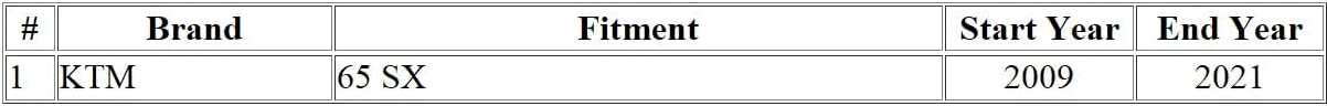 Motorcycle Throttle Cable Compatible with KTM SX 65 (2009-2021) / 46202091000