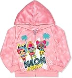 LOL Surprise Dolls Girls’ Zip Up Hoodie for Little and Big Girls – Blue/Pink