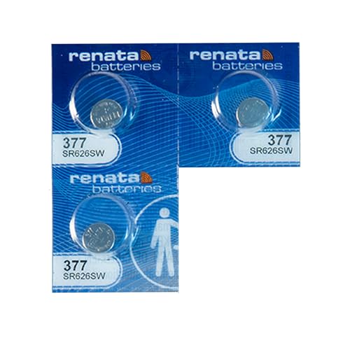 Batería de Reloj Renata Silver Oxide 377 SR626SW x3 miniatura 1