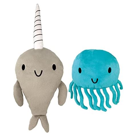 MerryMakers Narhwal and Jelly Plush Set, 14-Inch and 7-inch, Based on The bestselling Graphic Novel Series by Ben Clanton Cover