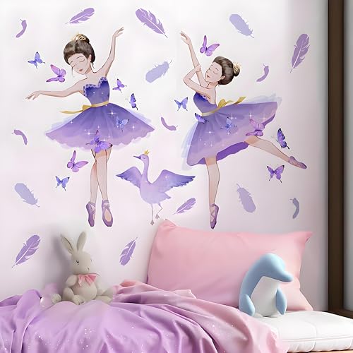 Vinilos Decorativos Ballet Niña Bailarina 7 Piezas miniatura 1