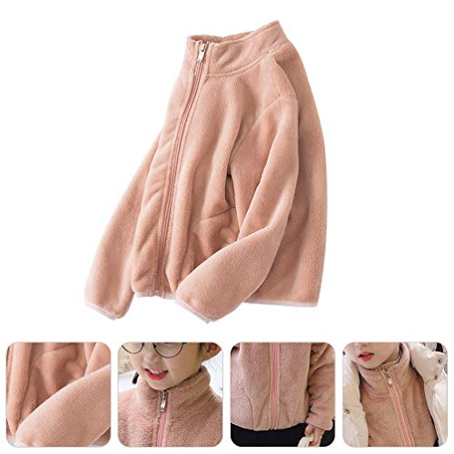 KESYOO Casaco de LÃ£ para Meninas Fuzzy Casaco Infantil Sherpa Casaco Quente de Inverno para CrianÃ§
