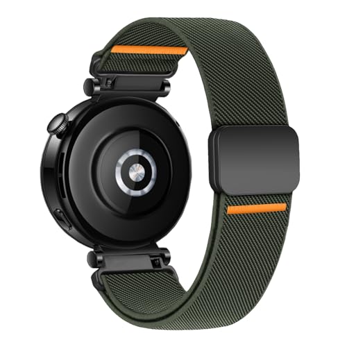 Image of Elastic Nylon Bands for Garmin Venu 3S 2S /Venu 4 41mm /Vivoactive 4S /Vivomove 3S /Forerunner 265S /255S Band Women,18mm Quick Release Magnetic /Parachute Buckle Stretchy Nylon Sport Watch Strap