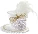 Forum Novelties Women's Mini Top Hat with Rose Costume Accessory, White, One Size
