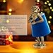Crestview Collection Monkey Table Lamp – Cute Gold Resin Animal Lamp, Retro Rustic Art Deco Farmhouse Desk Lamp with Blue Velvet Shade for Bedroom, Living Room, Bedside, Nightstand or Small Space