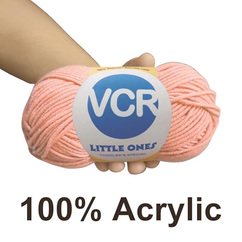 Image of VCR Peach Yarn, 100 Grams Hank, 190 Meters Length, Acrylic Ball for Crochet and Knitting, Soft Crosia Threads, Pack of 1 Yarn, Suitable for DIY Crafts