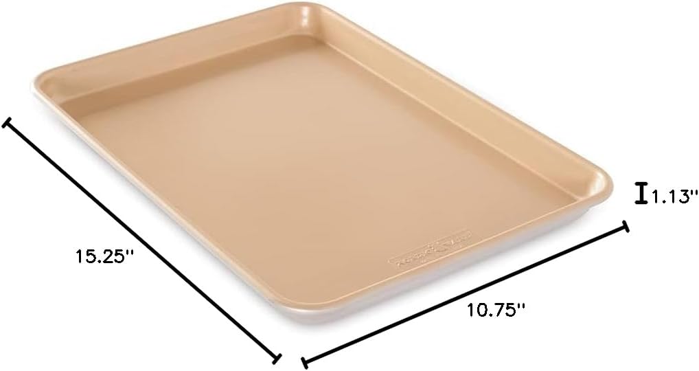 Gold Nonstick Aluminum Jelly Roll Baking Sheet