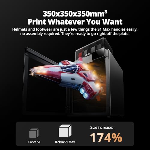 Image of Anycubic Kobra S1 Max Combo 3D Printer, Large Build Size 350x350x350 mm