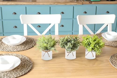 Mkono-Fake-Plants-in-Farmhouse-Galvanized-Metal-Pots-Table-Centerpiece-Rustic-Home-Decor-3-Pack-Potted-Artificial-Plants-Faux-Eucalyptus-for-Shelf-Indoor-Dining-Room-Office Mkono Fake Plants in Farmhouse Galvanized Metal Pots Table Centerpiece Rustic Home Decor 3 Pack Potted Artificial Plants Faux Eucalyptus for Shelf Indoor Dining Room Office