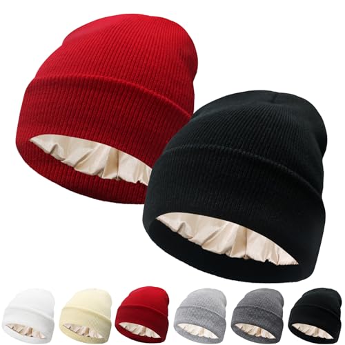 Image of Winter Beanie Acrylic Knit Cuffed Plain Hats Skull Cap Warm Beanies for Men Women
