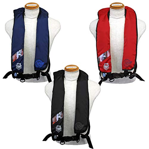 自動膨張式作業用救命衣 FN-70S HAYABUSA 小型船舶用救命胴衣 肩掛式 藤倉航装 国交省認定品 タイプA 検定品 桜マーク付 釣り (レッド)