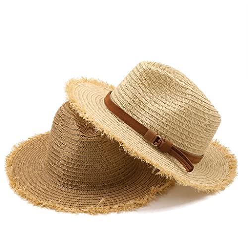 Chapeau de paille Fedora à large bord style décontracté chic pour l'été - 6