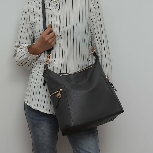 Image of MKF Collection Hobo Bag & Wristlet Wallet for Women, Vegan Leather Shoulder Handbag Messenger Purse Bag by Mia K