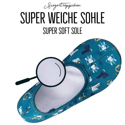 Siegertreppchen® Gymschoenen dierenmotief in turquoise (maat 24 - 40), gymnastiekschoenen voor meisjes en jongens… - Image 3