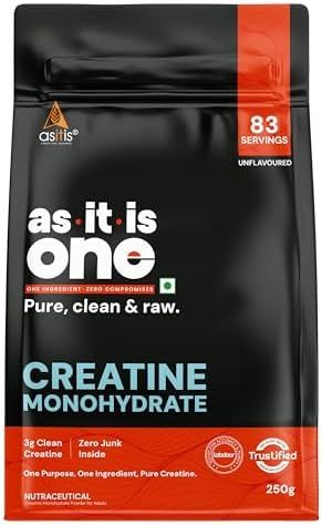 AS-IT-IS One Creatine Monohydrate - 250g Unflavoured I Micronised