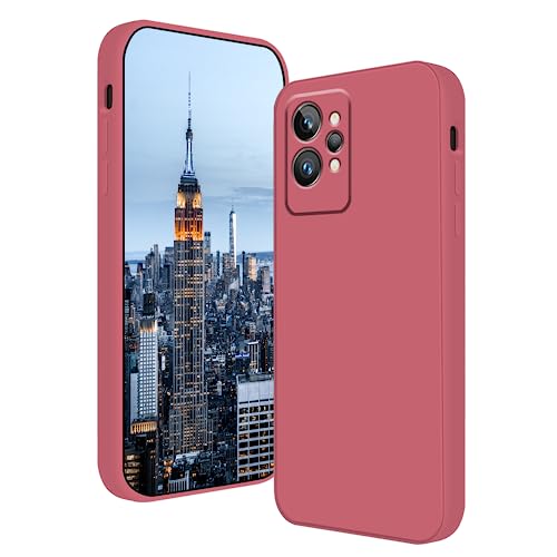 Compatible con Funda Realme GT 2 Pro Silicona Líquida Verde Oscuro, Soft Smooth Touch Carcasa Realme GT 2 Pro Silicona Antigolpes Case Thin (Rosa)