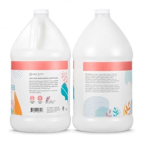 Image of Ginger Lily Farms Botanicals Moisturizing Conditioner for Dry Hair, 100% Vegan & Cruelty-Free, Apple Pear Scent, 1 Gallon (Pack of 4)