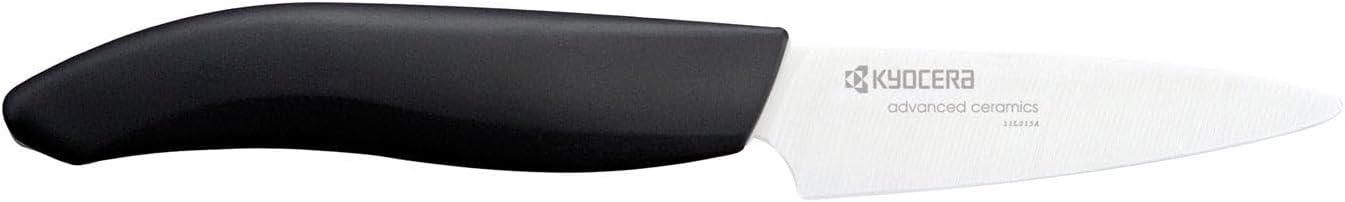 Advanced Ceramic Revolution Series 3-inch Paring Knife, Black Handle, White Blade