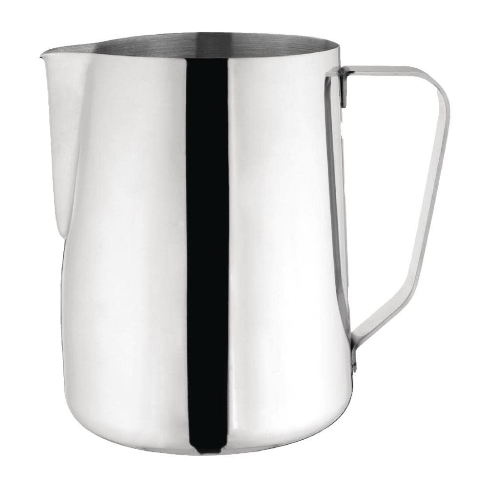 Epinox Paslanmaz Çelik Süt Potu - Kahve Potu - Pitcher Sütlük - Süt Köpürtücü - Köpürtme Kabı - 1000 ml