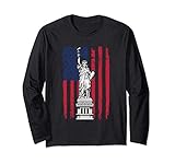 Photo Gallery bandiera americana della statua della libertà americana maglia a manica Photo Gallery bandiera americana della statua della libertà americana maglia a manica