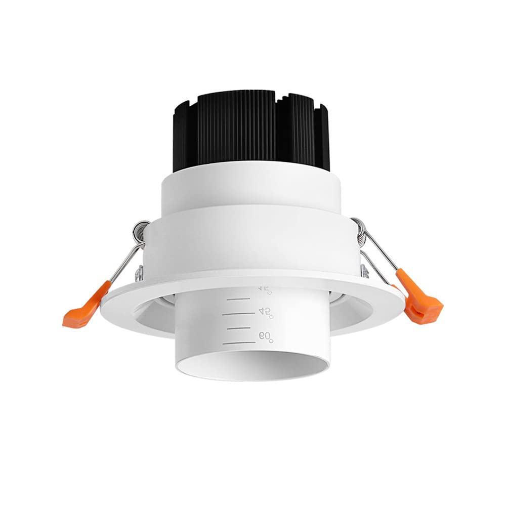 Foco LED empotrado con zoom, luz de techo con enfoque ajustable, astigmatismo, lámpara de pared, pasillo, ojo de buey, ángulo de 15/45/60 grados, downlight interesante
