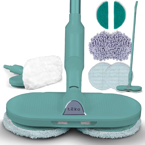 TEKO Electric Mop | As Seen on TV Power Mop | Hardwood Floor Mop with Baseboard Cleaner Attachment | Floor Mops with Washable Pads Included (Sage)