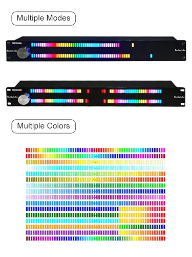 Decibelvibe TNZ SGVUM6 Audio Graphic Vu Meter With Rear Rca + 3.5 Auxiliary Input And Output, Wireless Input Through A Built-In Microphone, With 19 Colors For Home thumb #3