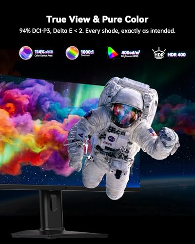 Image of KTC 24.5 Inch 240Hz Gaming Monitor, FHD Computer Monitor Vertical 1080P, Fast IPS Panel, 1ms MPRT, Adaptive Sync, 94% DCI-P3, HDR 400, HDMI DP Ports, Tilt /Pivot /Height Adjustment, VESA Mount, H25T7-3