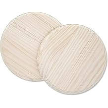 Bright Creations Unfinished Wood Bases - 8-Inch Edge-Glued Pine Rounds, 2-Pack - Smooth Surface for Painting & Decoupage - Wood Round Plaques & Wooden Discs for DIY Crafts