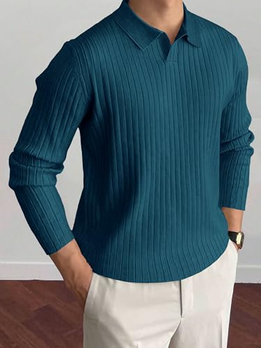 Image of Noble Monk Relax Fit |Textured| Lycra | Polo Neck T-Shirt