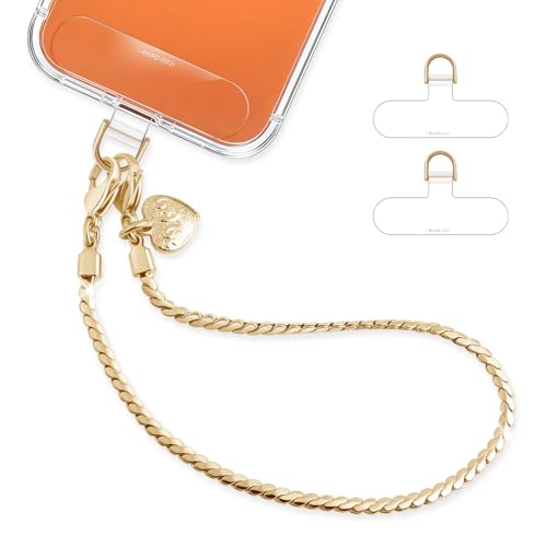 BLACK PATHON Phone Charm Strap With Metal Chain Detachable Wrist Strap For iPhone Anti Theft Strap Phone Chain Wristlet