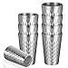 Yolev Stainless Steel Double Wall Cups 8 Pack 16oz Stainless Steel Cups Pint Cup Metal Double Layer Insulated Drinking Beer Water Tumbler Camping Reusable Stackable for Travel Camping Home Outdoor