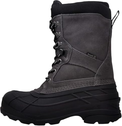 Kamik Men's Nation Plus Snow Boot, Charcoal, 10 W US4