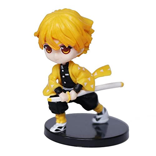 Image of Gifts - Demon Slayer Action Figures with Base - Set of 6 | 10 cm | Anime Lovers | Japanese Manga| Nezuko | Inosuke | Tanjiro | Zenitsu | Giyuu | Kyoujurou | No Box | (Variant2)