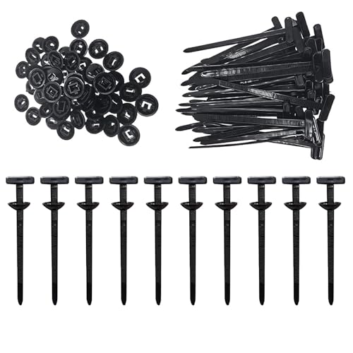 Lot de 100 attaches de câble universelles en nylon autobloquantes pour voiture, attaches de câble en plastique, rivets en plastique de voiture, clips de retenue robustes