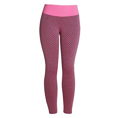 High Rise Yoga Hosen, Leggings Sport Frauen Nahtlose Fitness Yoga Hosen High Waist Yoga Atmungsaktives Fitnessstudio für das Training,Rot,XL Cover