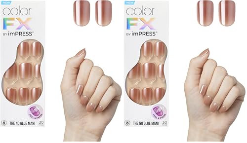 KISS imPRESS No Glue Mani Press-On Nails, Color FX, Last