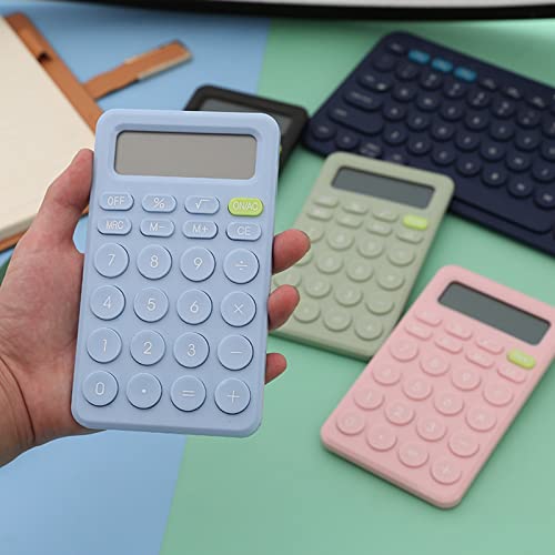 Mini calculadora eletrônica Candy Color com visor LCD de 8 dígitos, calculadora portátil pequena com